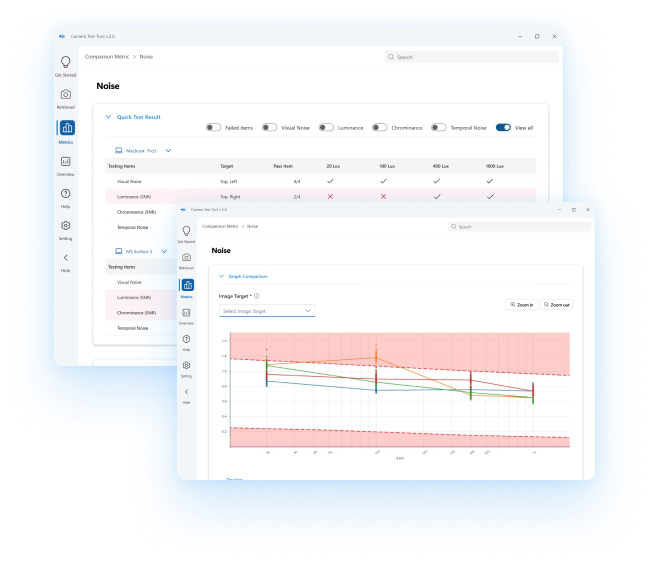 Camera Testing Tool 2.0 — interface preview